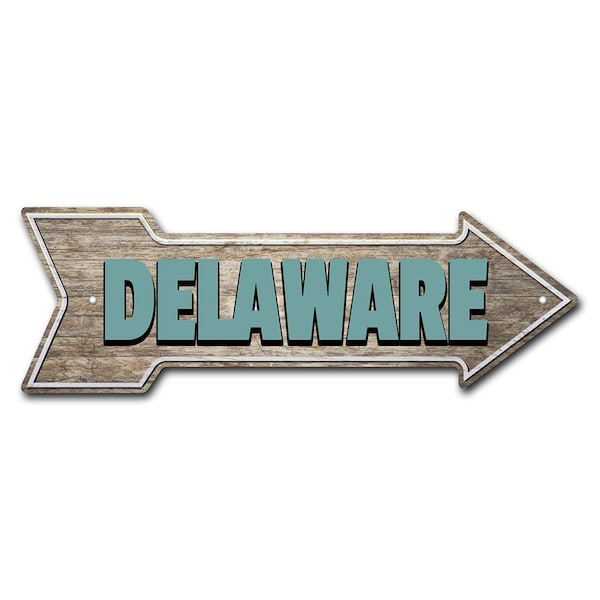 Delaware Arrow Sign Funny Home Decor 36in Wide